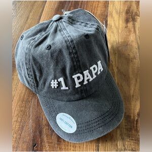 Tommy Bahama Men's Dark Gray Embroidered  #1 Papa Adjustable Baseball Hat NWT